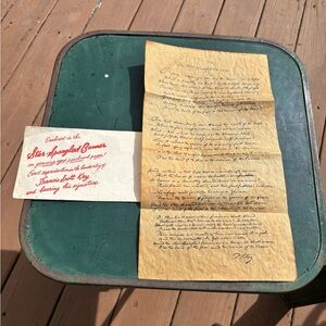 Francis Scott Key Star-Spangled Banner Reproduction parchment original envelope